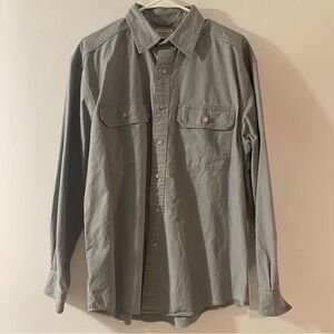 LL Bean 100% Cotton Button Down Long Sleeve Shirt Size M